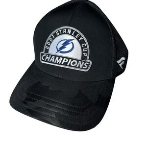 Tampa Bay Lightning 2021 Stanley Cup‎ Champs-Black Fanatics Pro Snapback Hat/Cap